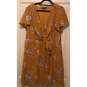 Mustard floral Dress